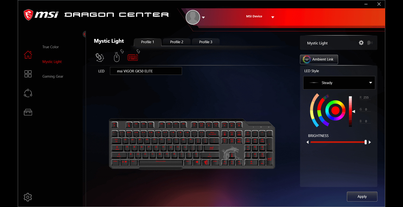 MSI Gaming Keyboard